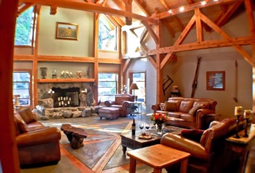 Exposed Beam Construction Throughout the Inn