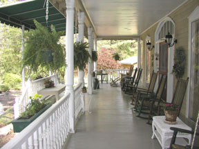 Veranda - A Victorian Bed & Breakfast - The Flat Rock Inn - 1888 Victorian Elegance in a country setting - Listed on the National Register of Historic Places