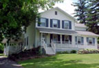 Canandaigua, New York (NY) Bed & Breakfast: Each room includes a Queen-size feather bed, Private bath, Shower, Two-person whirlpool, Ceiling fan/Air conditioning, and TV and VCR. Enjoy a delicious full country breakfast each morning, afternoon refreshments, and then take a refreshing dip in the pool or take a stroll beneath our large shade trees.