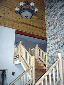 Staircase to Dining and Great Rooms