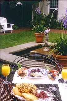 Garden at The Francis Malbone House - An Historic Inn-Newport, Rhode Island