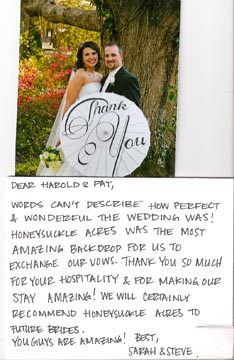 Bride/Groom and Thank you card