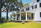 Stowe, Vermont (VT) Bed & Breakfast: The Inn features large distinctly different king and queen rooms with private baths, some with gas fireplaces and cableTV. Rooms have fresh flowers from the gardens, homemade candies and many other amenities. Antique furnishings, hot-tub, mountain views and surrounding perennial gardens make this an ideal setting for romance, relaxation and renewal. Full homemade breakfasts served each morning.